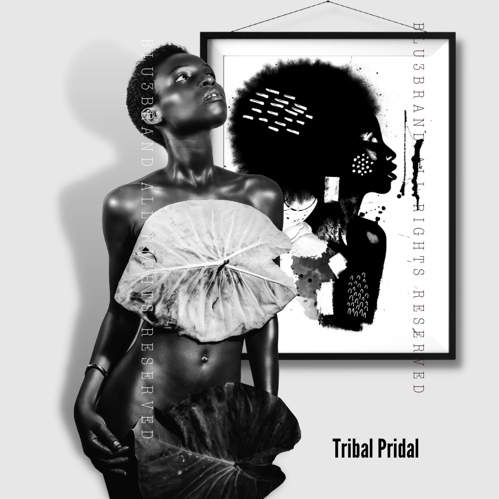 Bring tribal African style into your home with TRIBAL PRIDAL, featuring exquisite artwork depicting the beauty of tribal African women. An ideal piece for creating a one-of-a-kind atmosphere, this luxurious visual will elevate any space with its authentic tribal vibes. Enjoy a sophisticated, tasteful, and exclusive way to honor the vibrant cultures of Africa.
