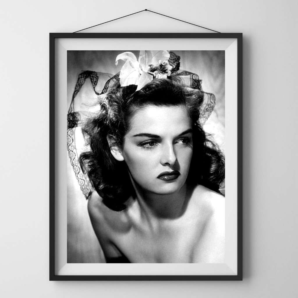 THE BEAUTIFUL JANE RUSSELL VINTAGE CANVAS PRINT